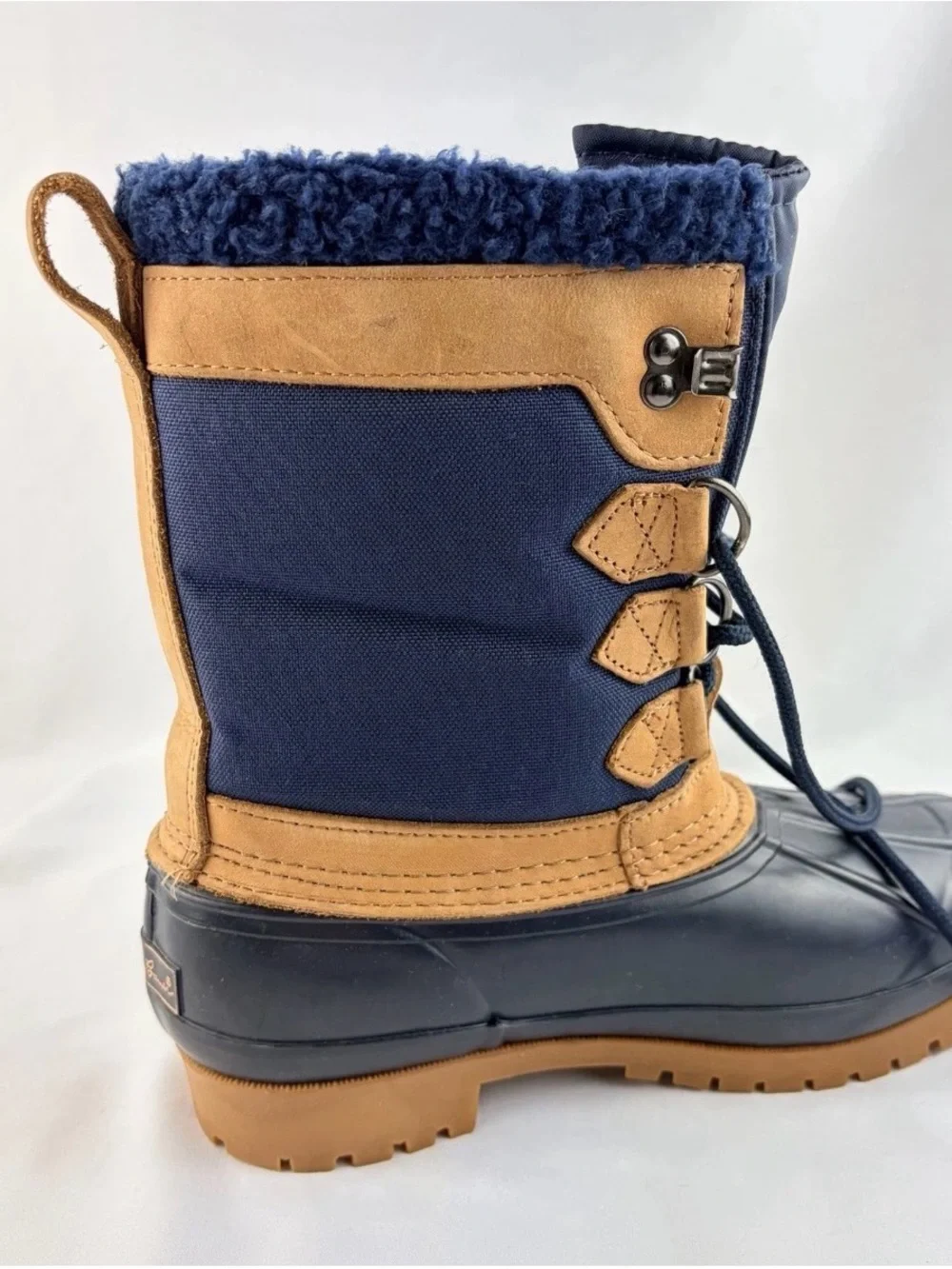 Eddie Bauer Navy and Brown Waterproof Winter Boots